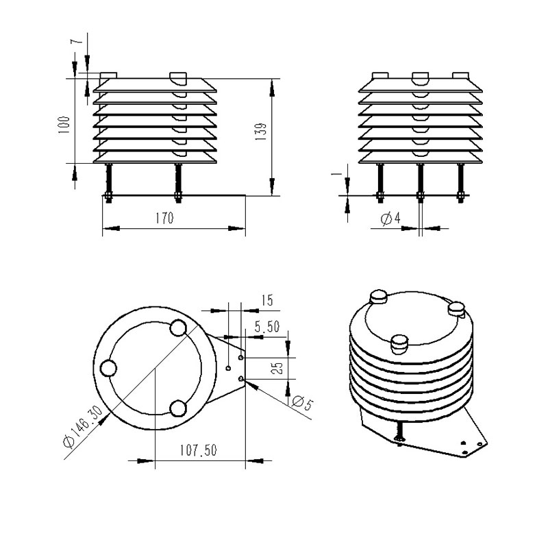 空气质量传感器产品尺寸图