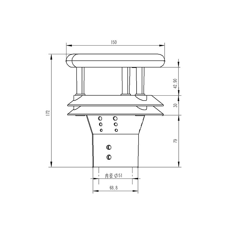 风速传感器产品尺寸图