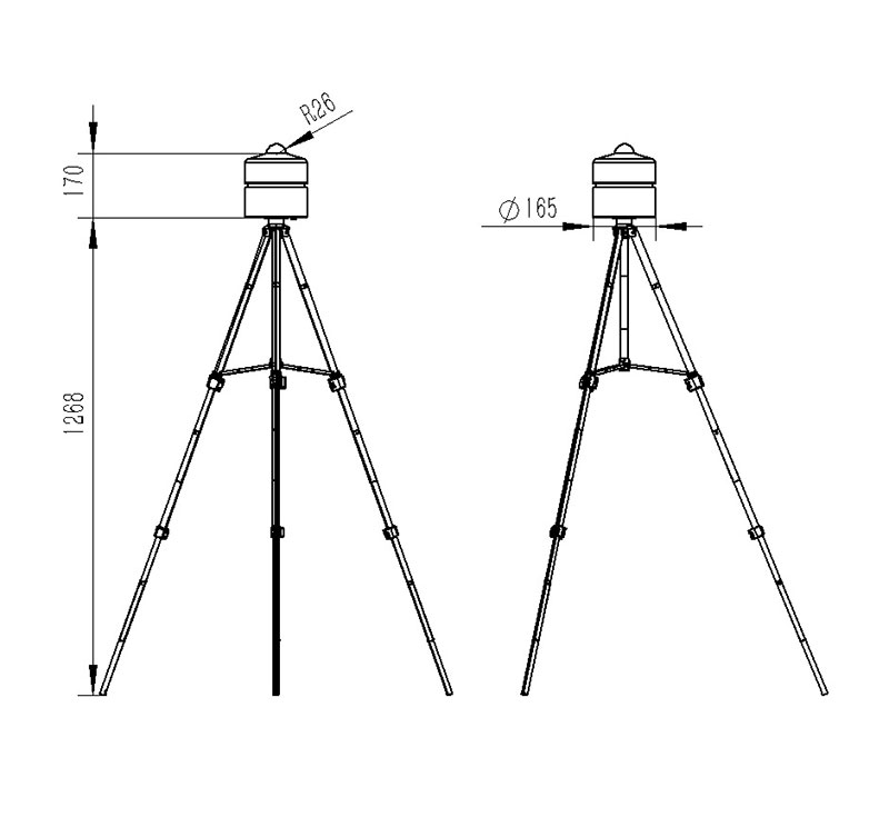 太阳辐射仪器产品尺寸图