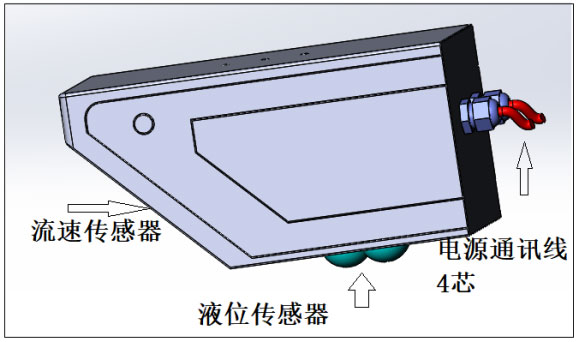 雷达水位流速流量传感器产品结构图